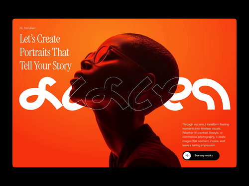 Personal portfolio website Hero section for Framer by Solt Wagner