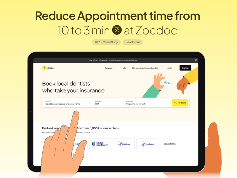 Zocdoc Healthcare App Redesign