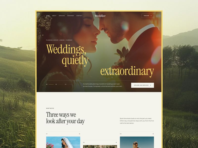 Weddler - Wedding Planner Website Template (Next.js + Sanity)