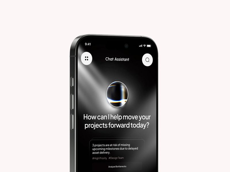 AI Task Management App — Mobile Chat Assistant UI Design