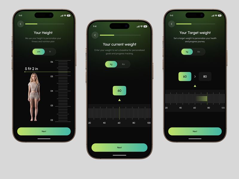 AI Health Tracking App | Modern Mobile UI Design