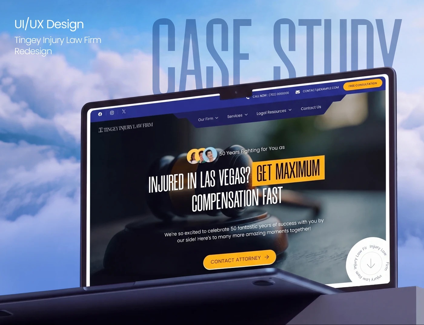 Modern Legal Website UI/UX Design Case Study