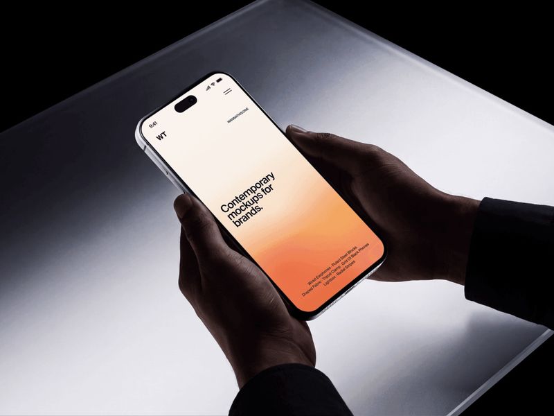 Monochrome iPhone 18 Mockups