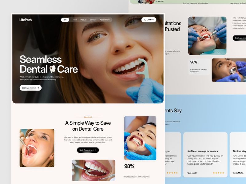 LifePath - Dental Care Landing Page Dsign
