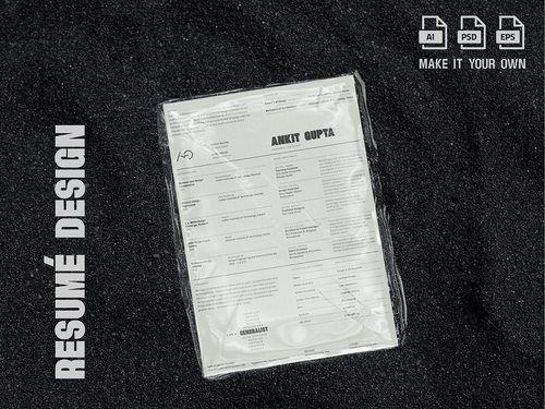 Resume Design Template (Available for download) on Behance