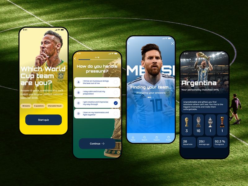 Team Personality Quiz App Design
