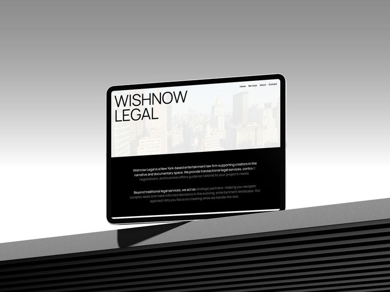 Wishnow Legal: Framer Landing Page Design and Development