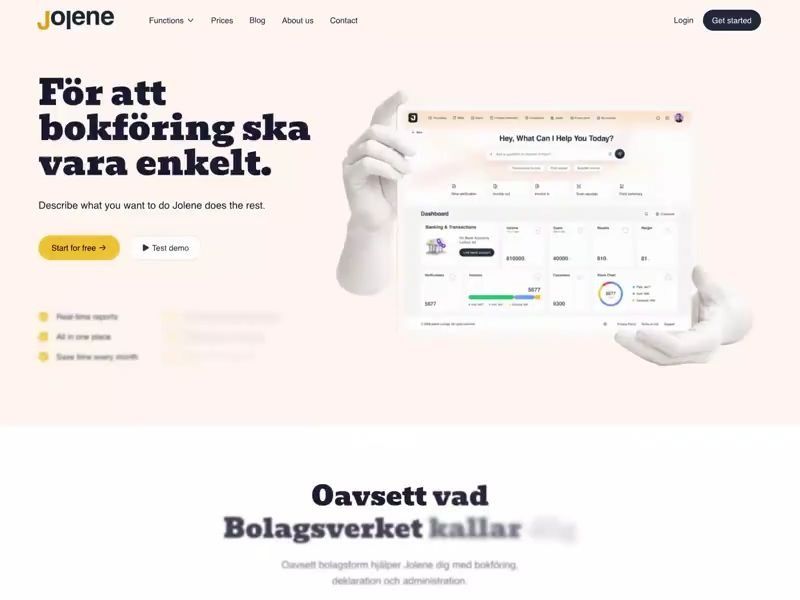 Jolene Sverige: AI Accounting Platform Redesign