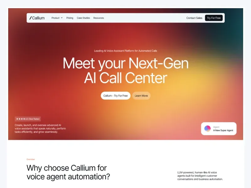 Callium by Flomio Studio - Agency design asset by webflow