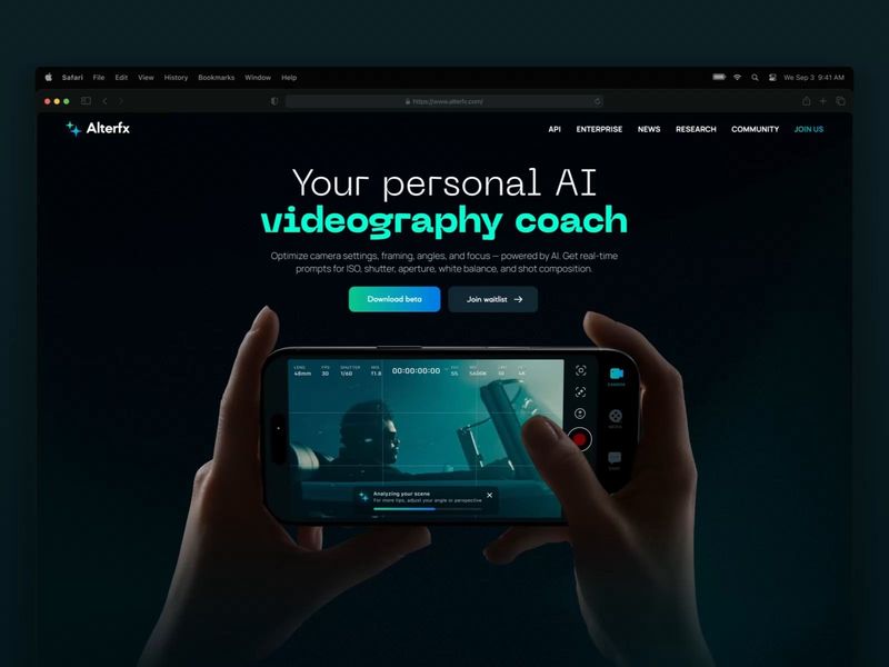 Landing Page Animation for AI Video Production Platform
