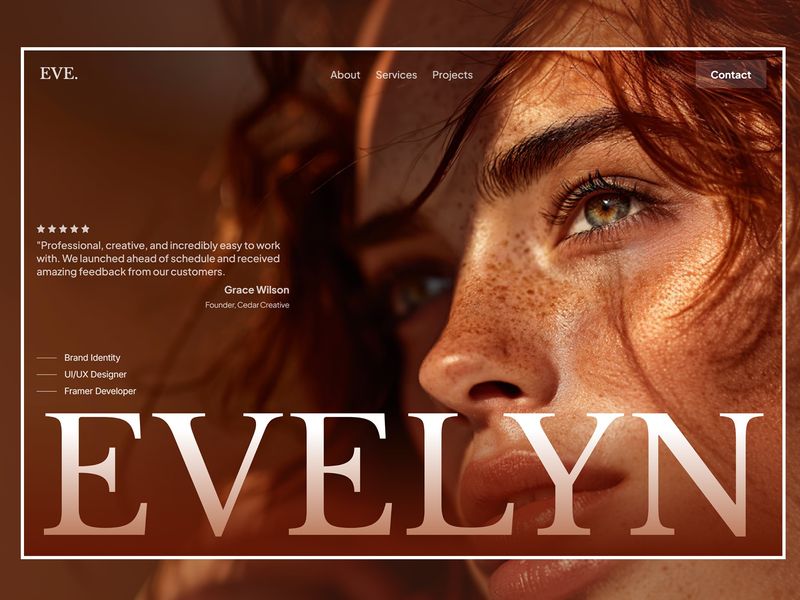 EVELYN | Creative Designer Portfolio Template