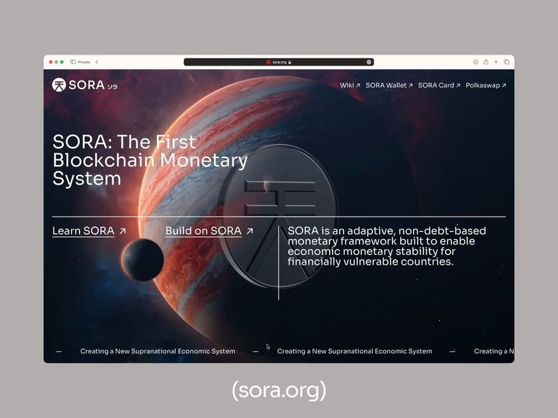 SORA website homepage