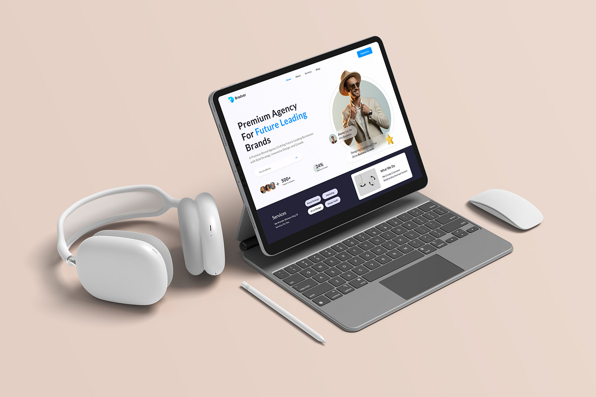 Premium Brand Agency Website Design Concept Image 0