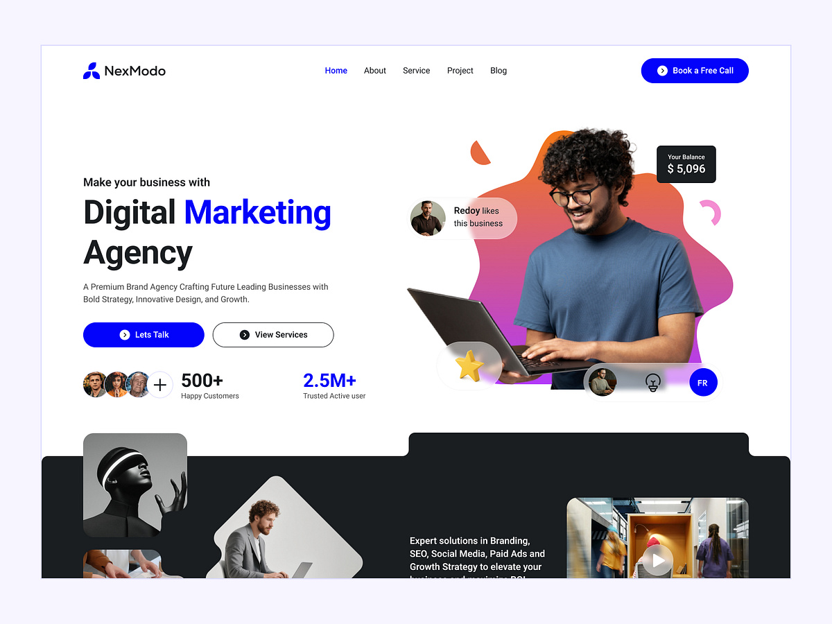 Digital Marketing Agency Website UI/UX Design