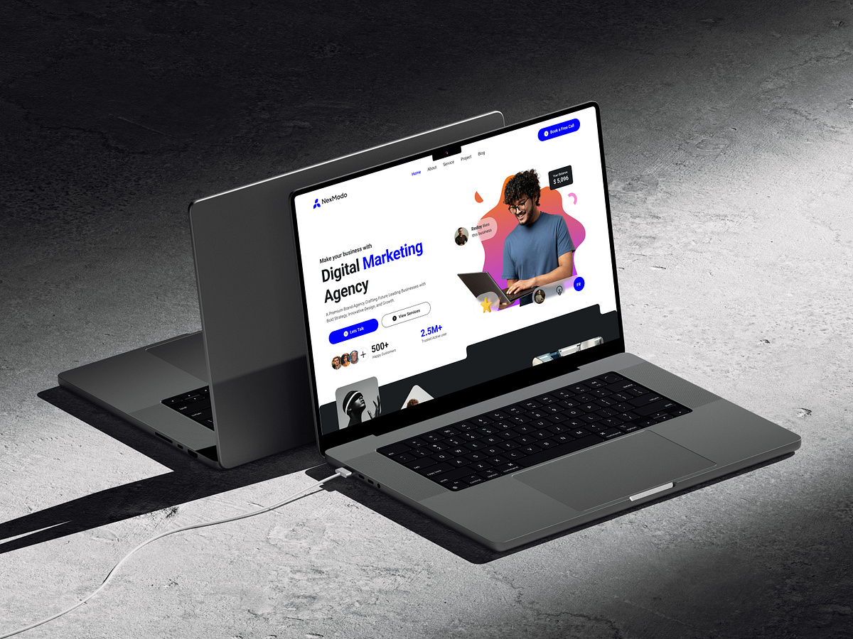 Digital Marketing Agency Website UI/UX Design Image 0