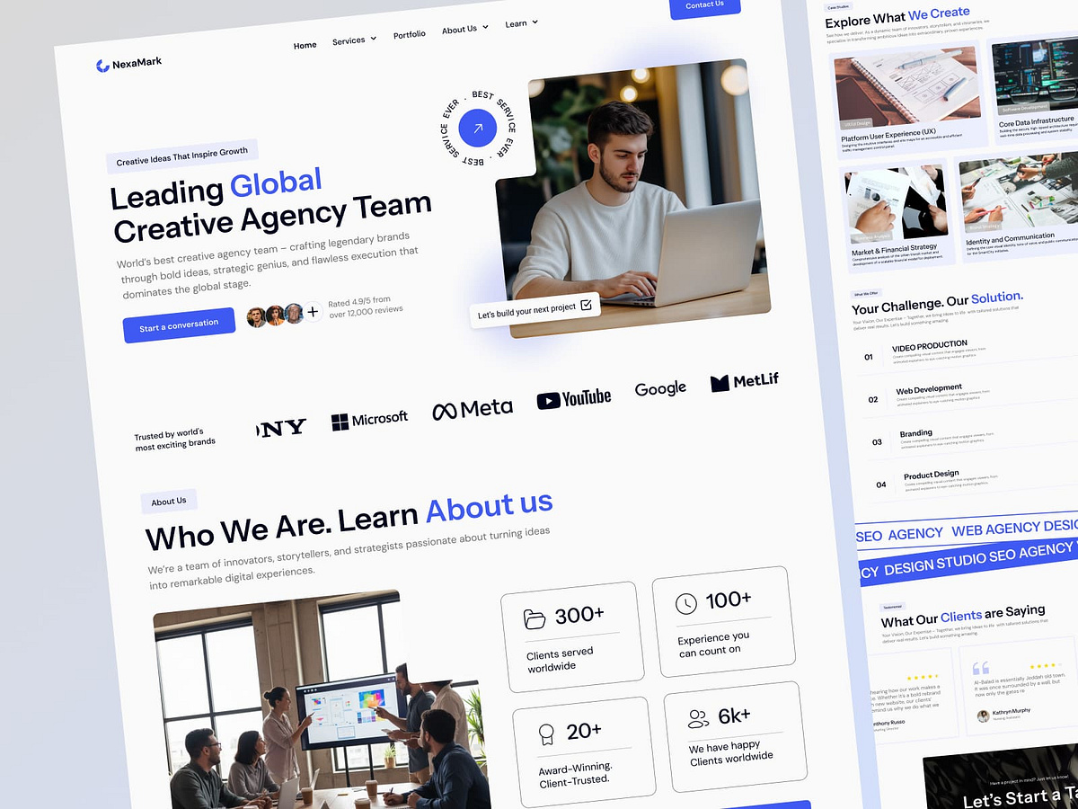 Creative Agency Landing Page | Web Design Concept