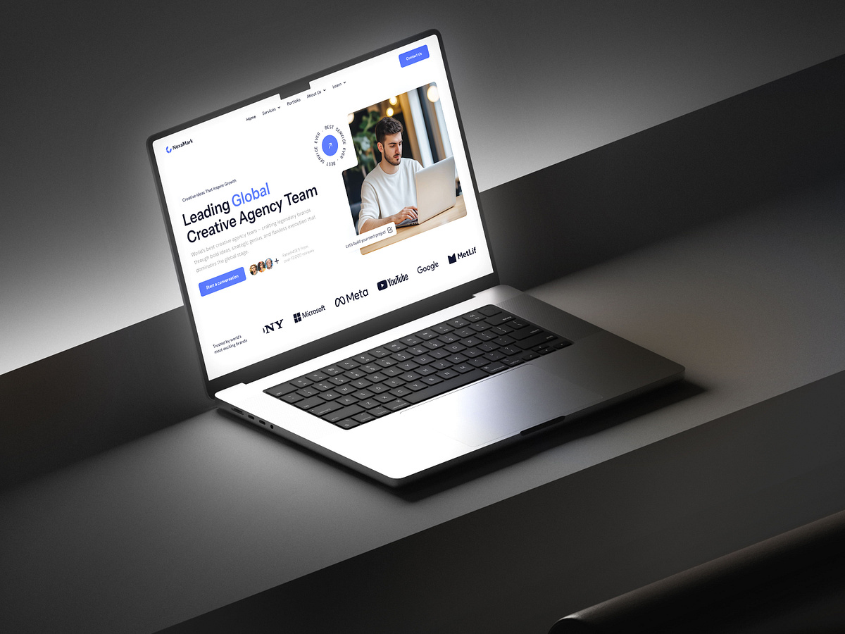 Creative Agency Landing Page | Web Design Concept Image 2