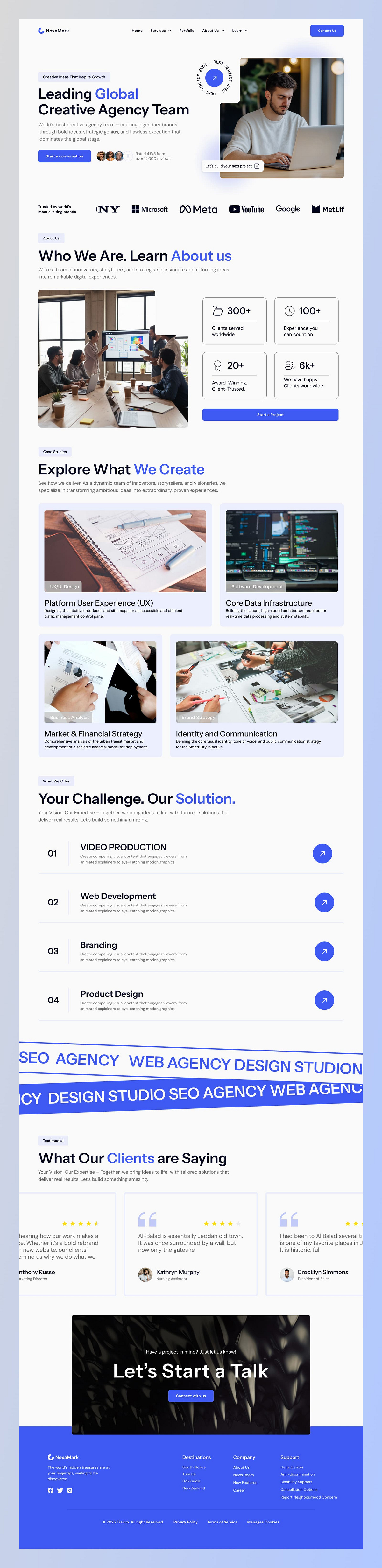 Creative Agency Landing Page | Web Design Concept Image 3
