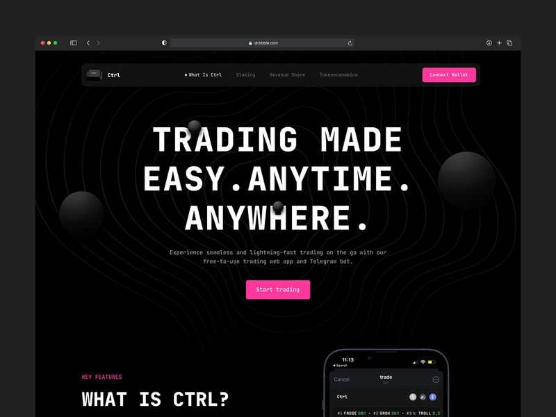Making Trading Effortless — CTRL Web & Bot UX/UI