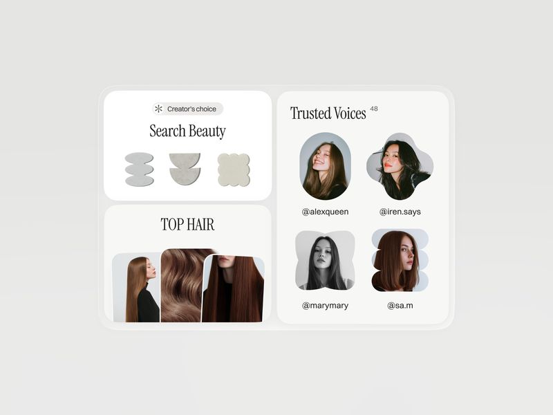 Beauty search app concept