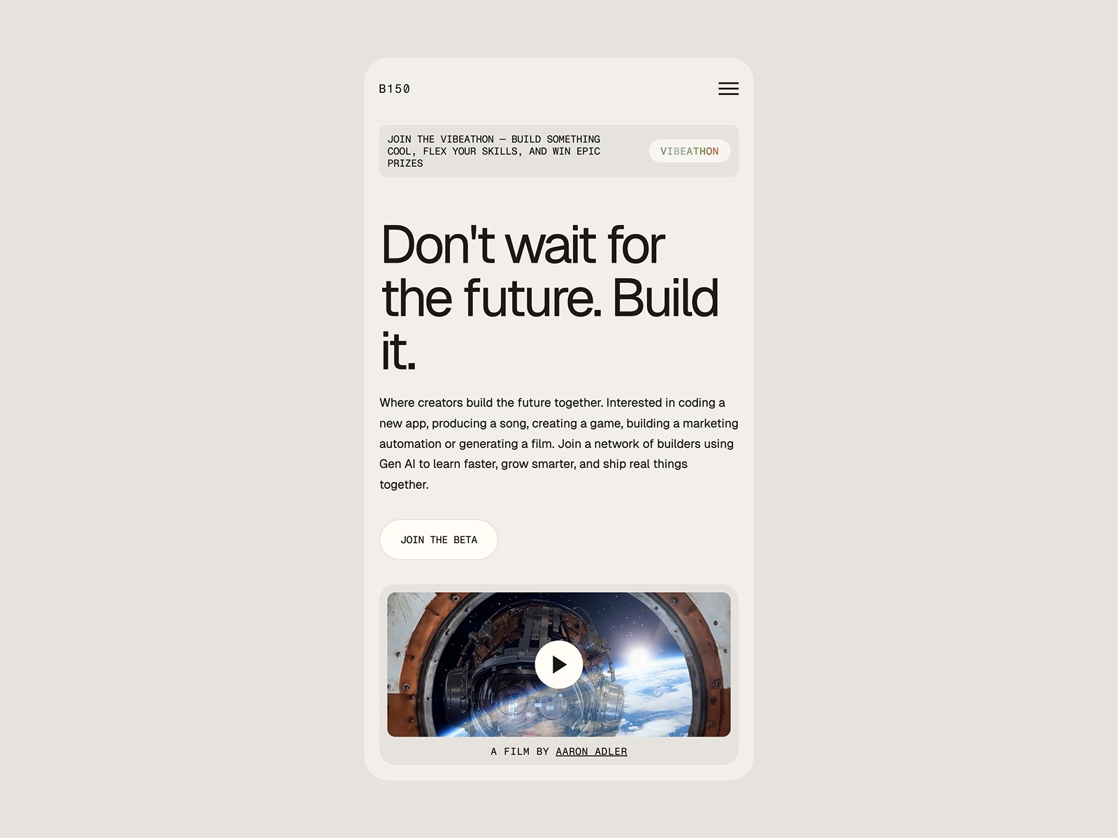 B150 — Don't wait for the future. Build it. Image 3