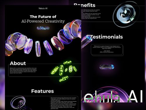 Nebula AI Landing Page Design by Sanket Vasoya