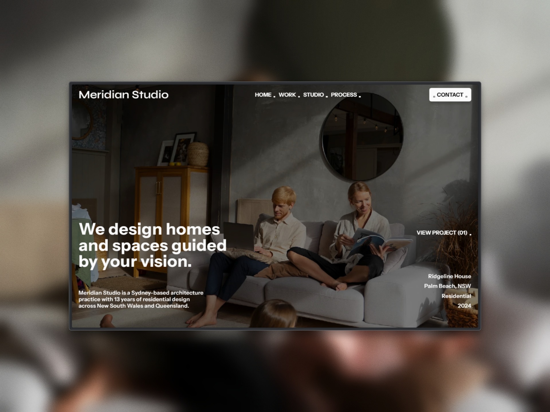 Meridian Architecture & Interior Studio Framer Template Image 0