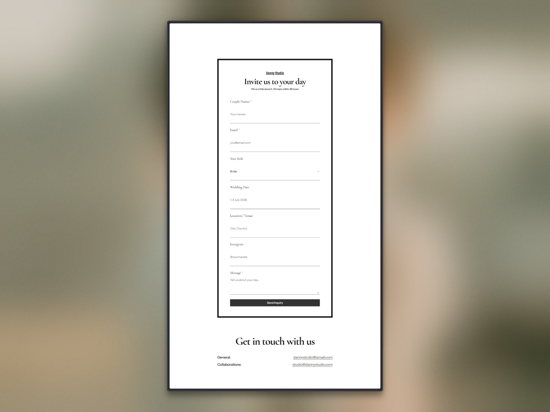Danny Studio - Premium Framer Photographer Portfolio Template Image 6