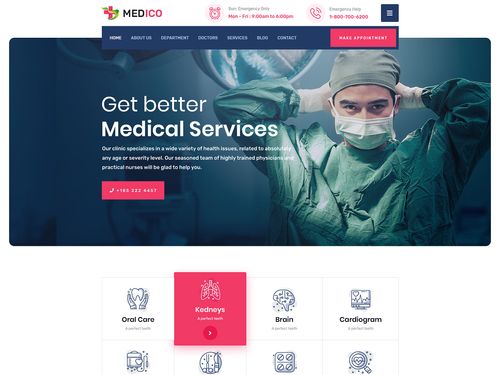 Medico - Medical Website on Behance