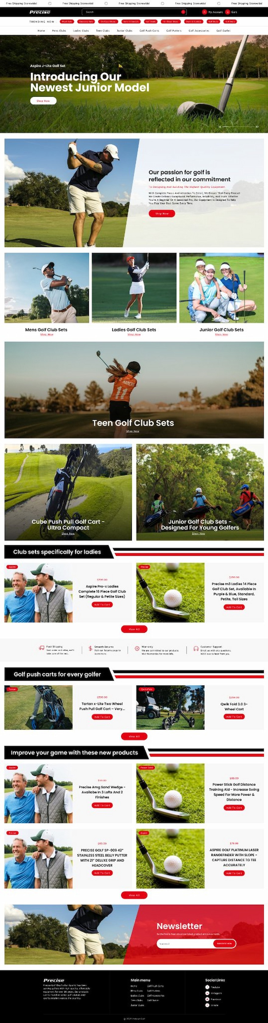 Precise Golf: A Seamless E-commerce Experience for Modern Athletes Image 0