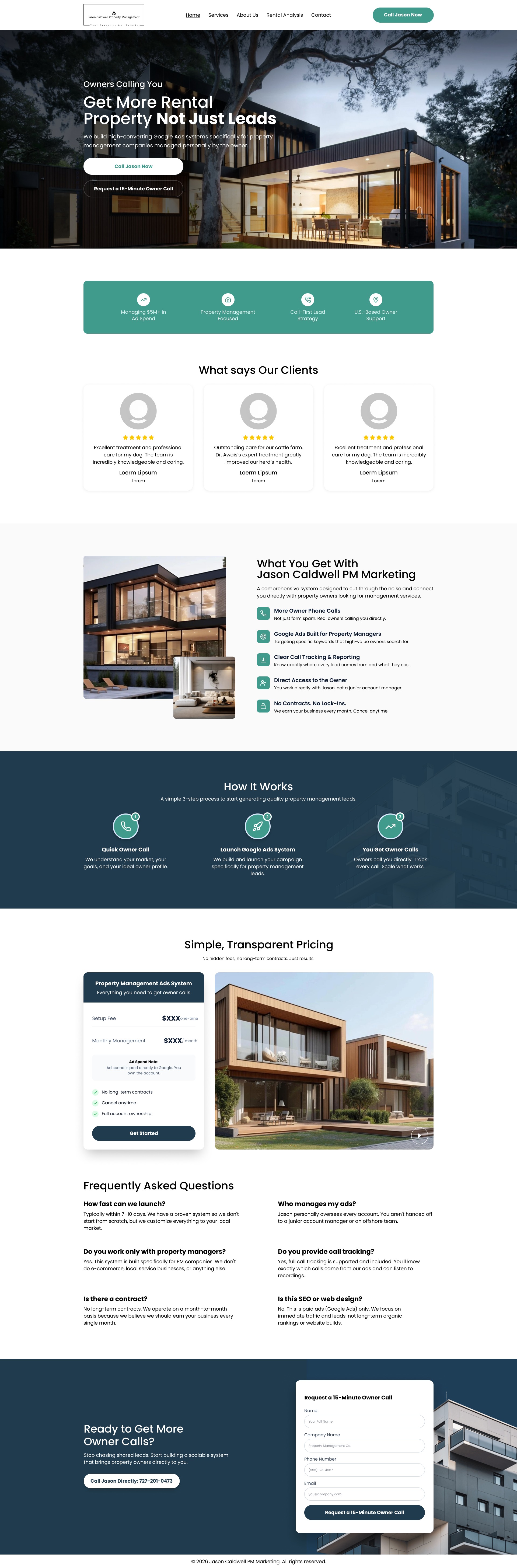 High-Converting Google Ads Landing Page for Property Management Image 0