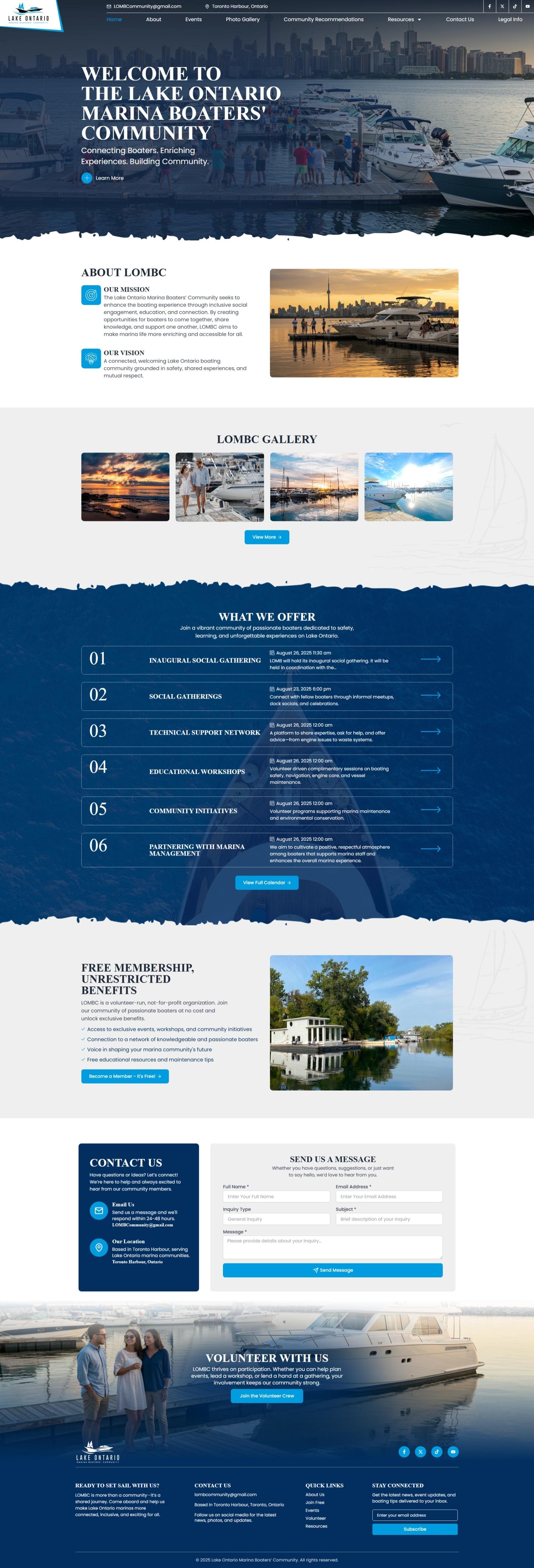 Lake Ontario Marina Boaters' Community: A Vibrant UI for Nautical Enthusiasts Image 0