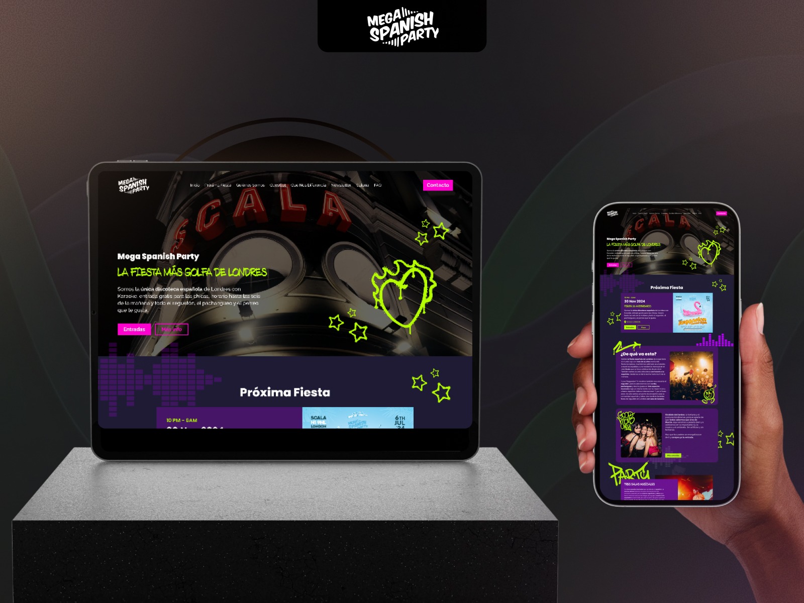 Mega Spanish Party – Vibrant Event Web Design