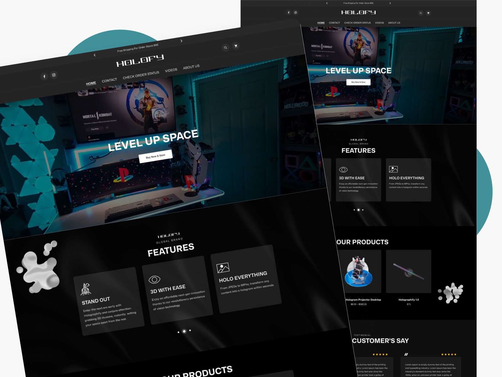 Holofy – Premium Tech E-Commerce UI Design
