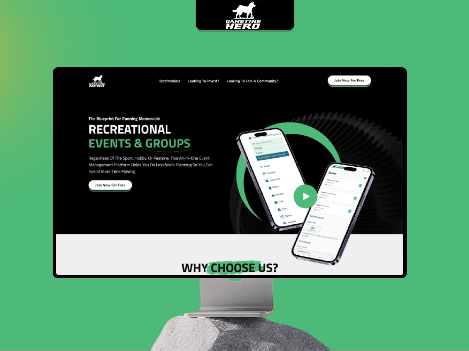 Gametime Hero – Sports SaaS Web & Mobile UI Design