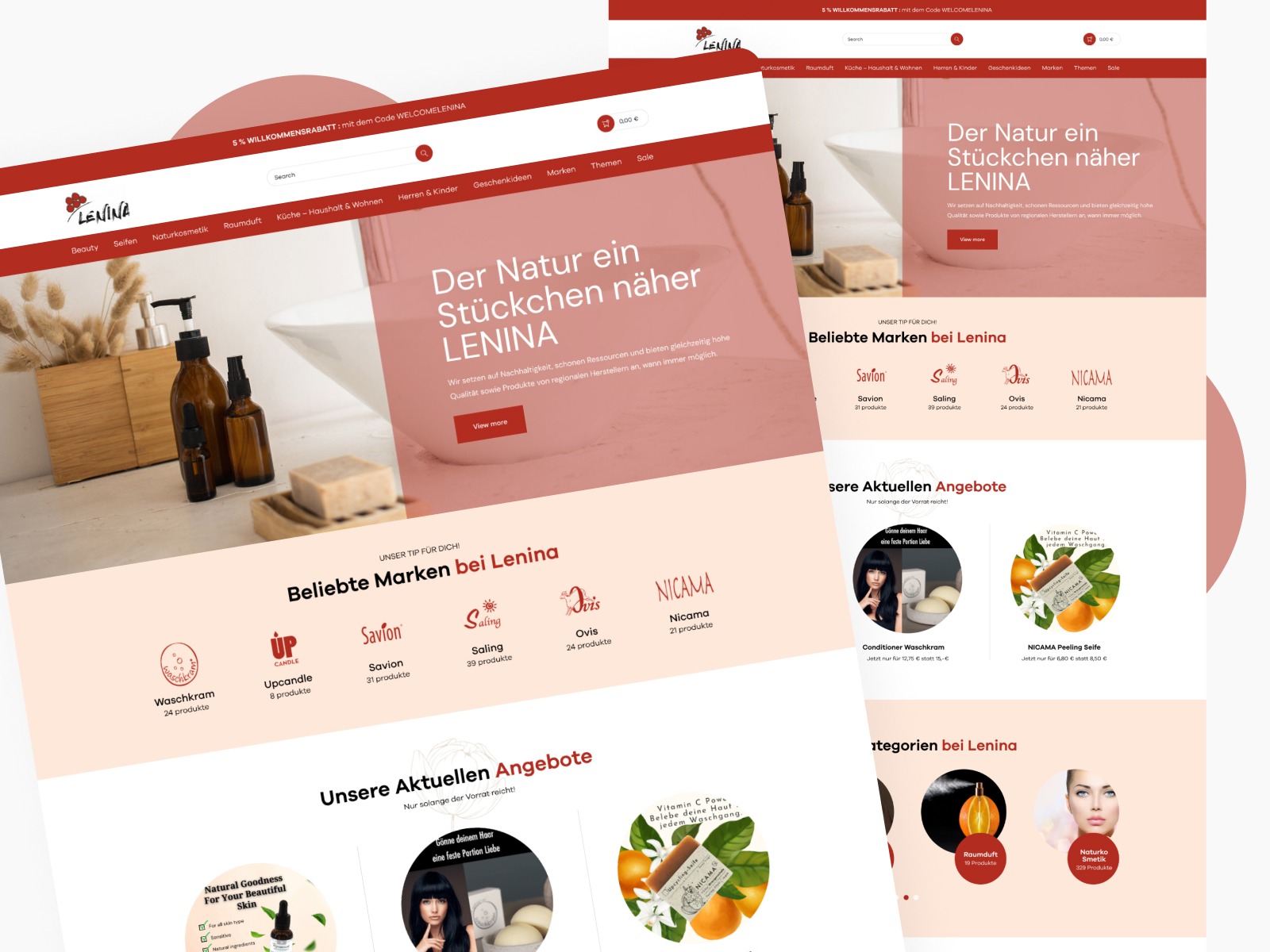 LENINA – E-commerce Web Dev Showcase