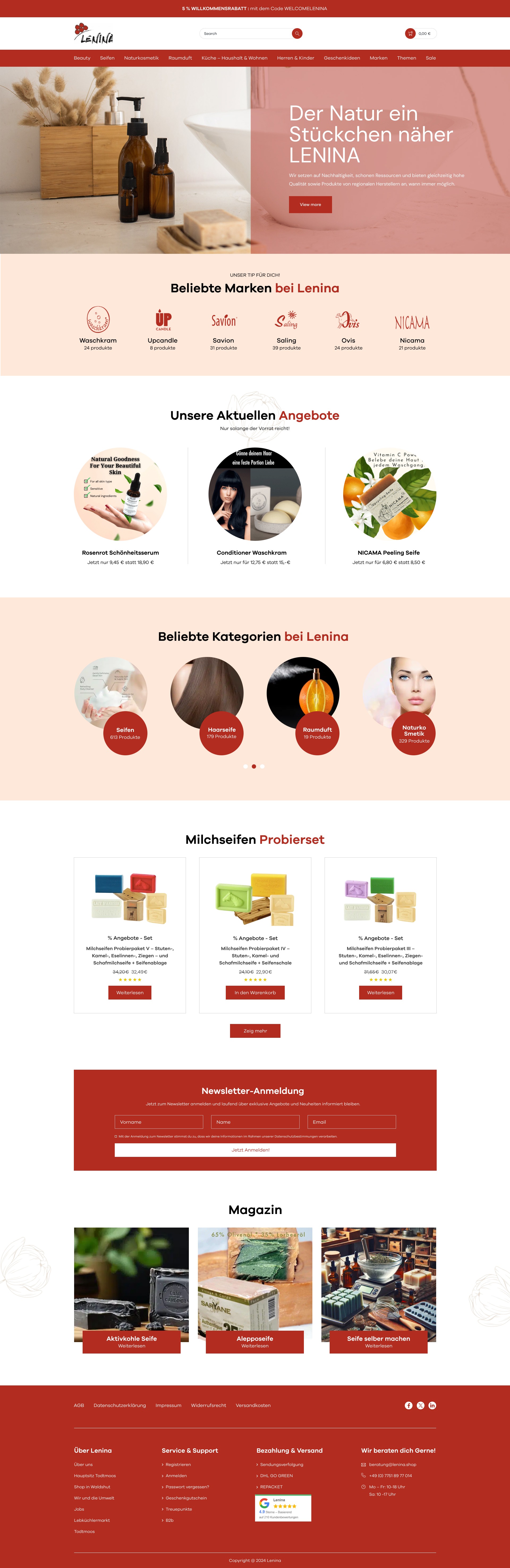 LENINA – E-commerce Web Dev Showcase Image 0