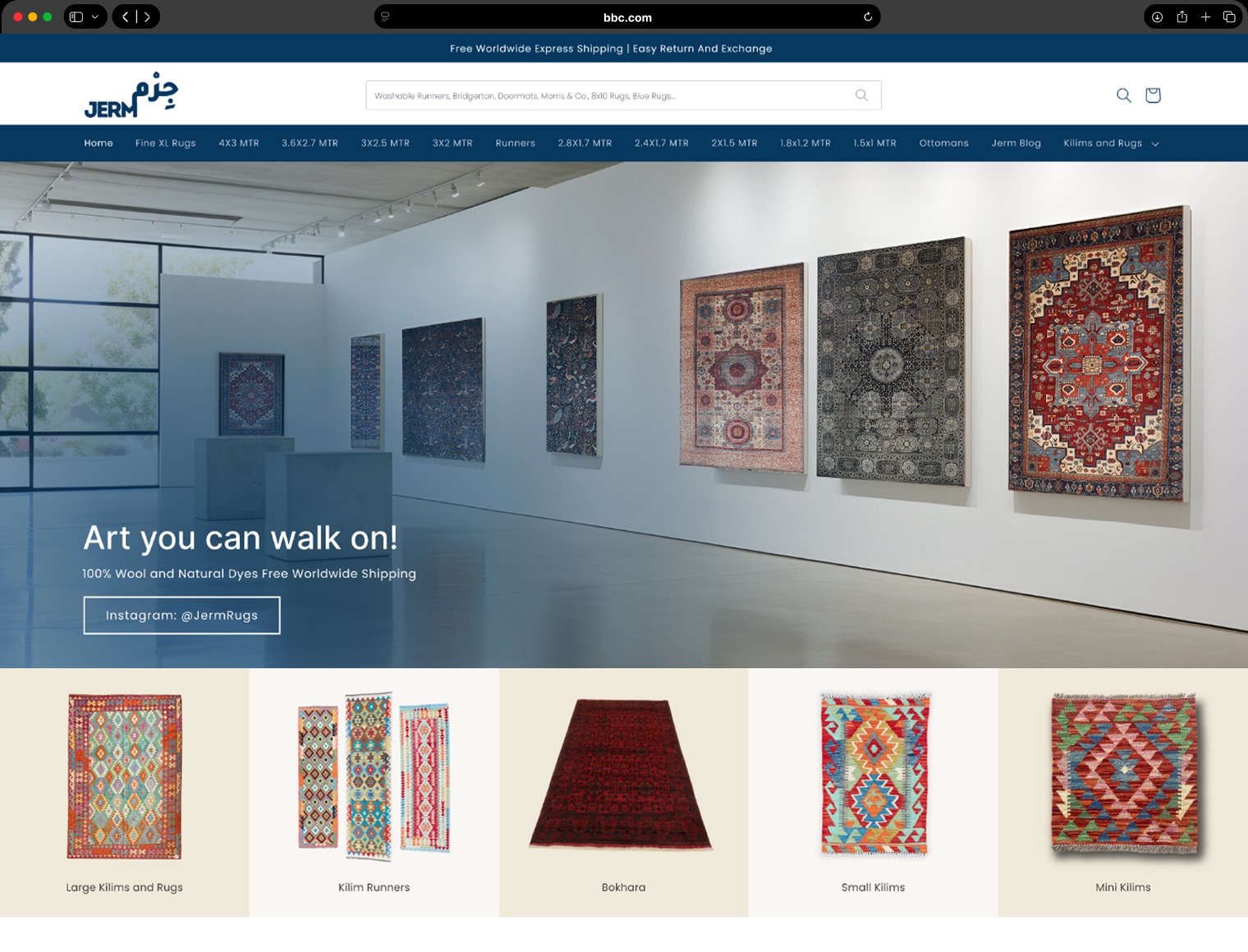 JERM RUGS — Luxury E-Commerce Layout & UI Inspiration