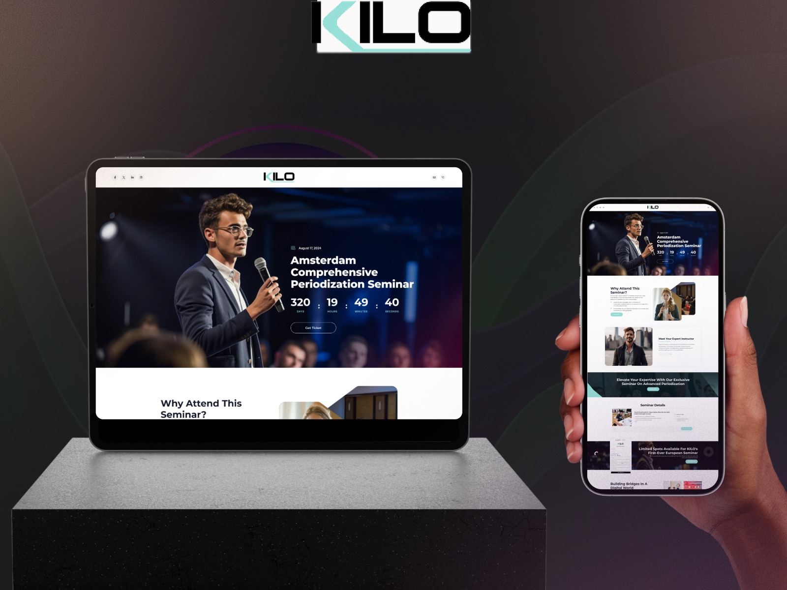 KILO — High-Conversion Seminar UI & Event Layout