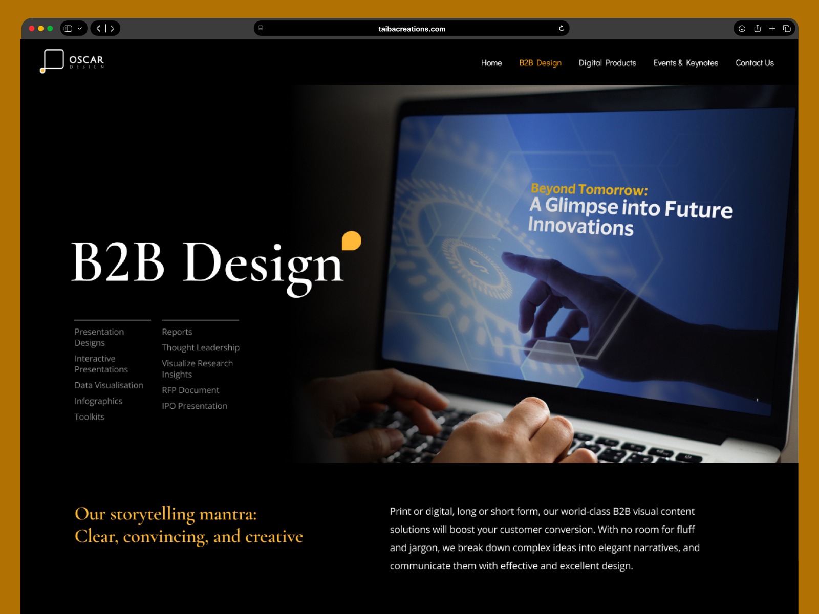 Oscar Design – B2B Agency Web UI Inspiration