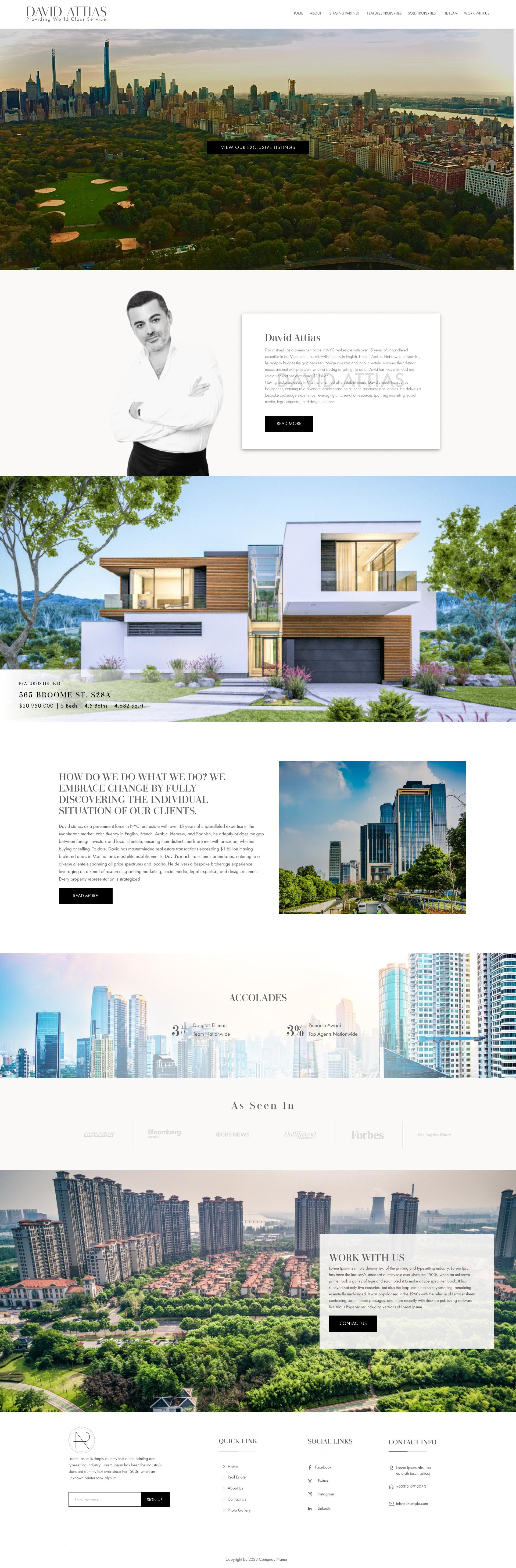 Luxury Real Estate Platform – David Attias Image 0