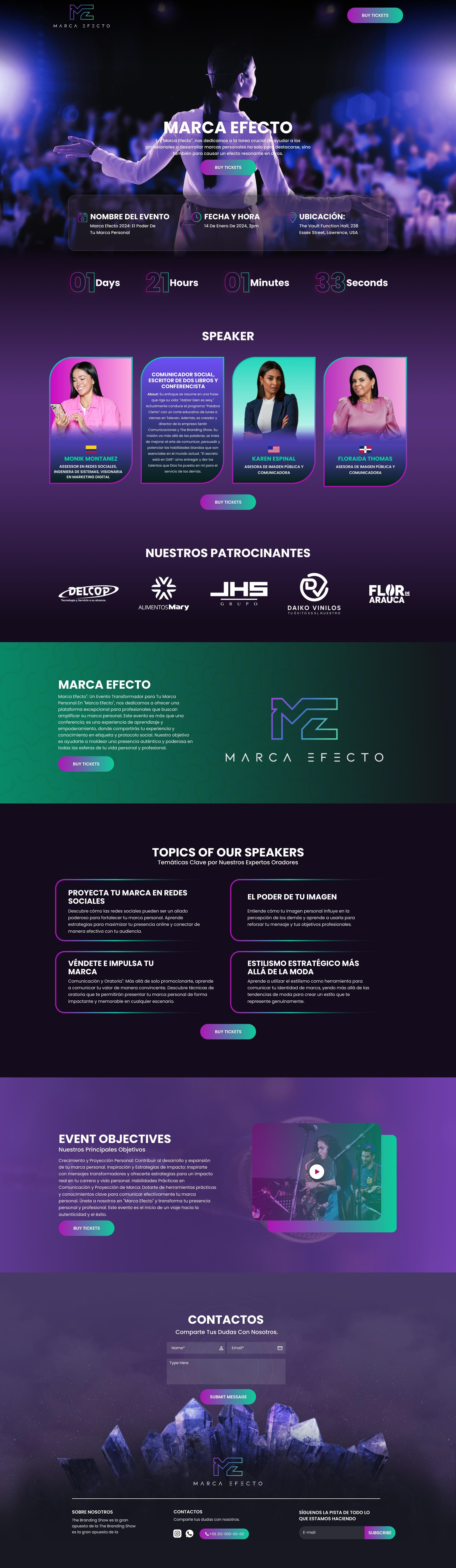 Marca Efecto: An Immersive Event Landing Experience Image 0
