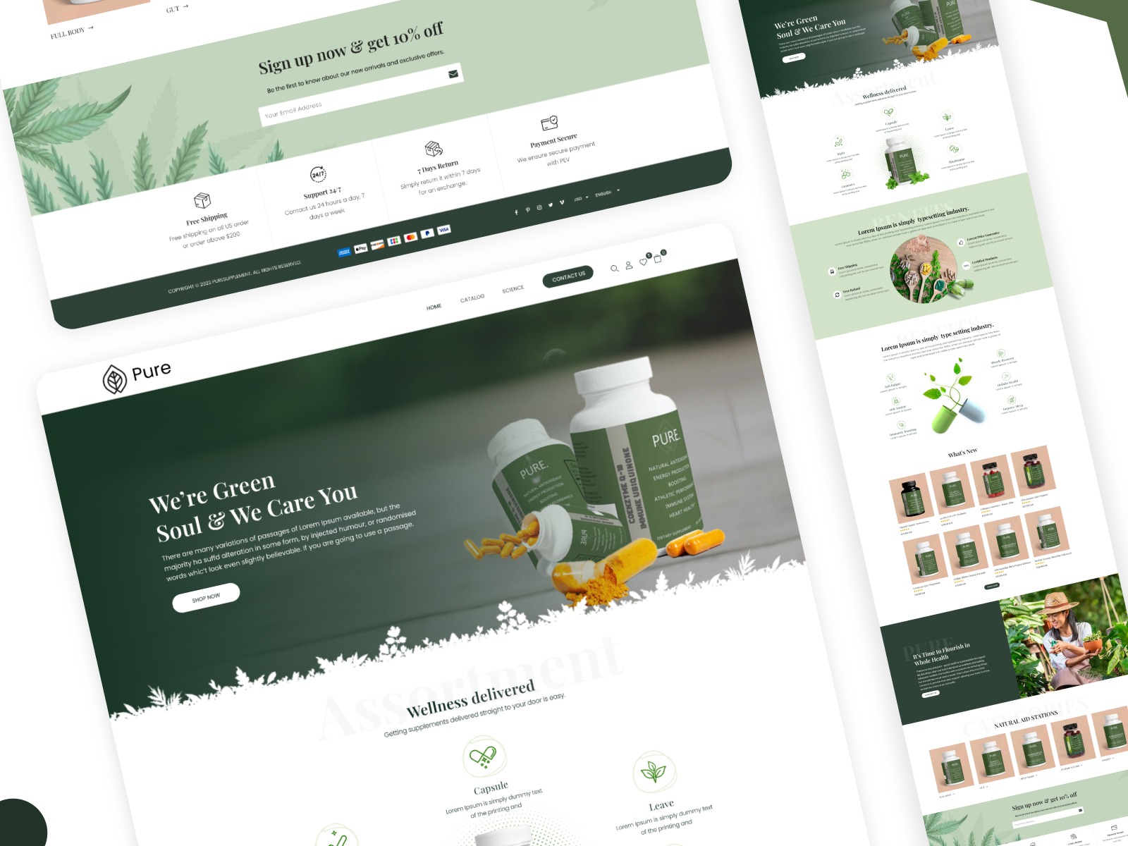 Pure – Organic Health & Wellness Website Design Showcase
