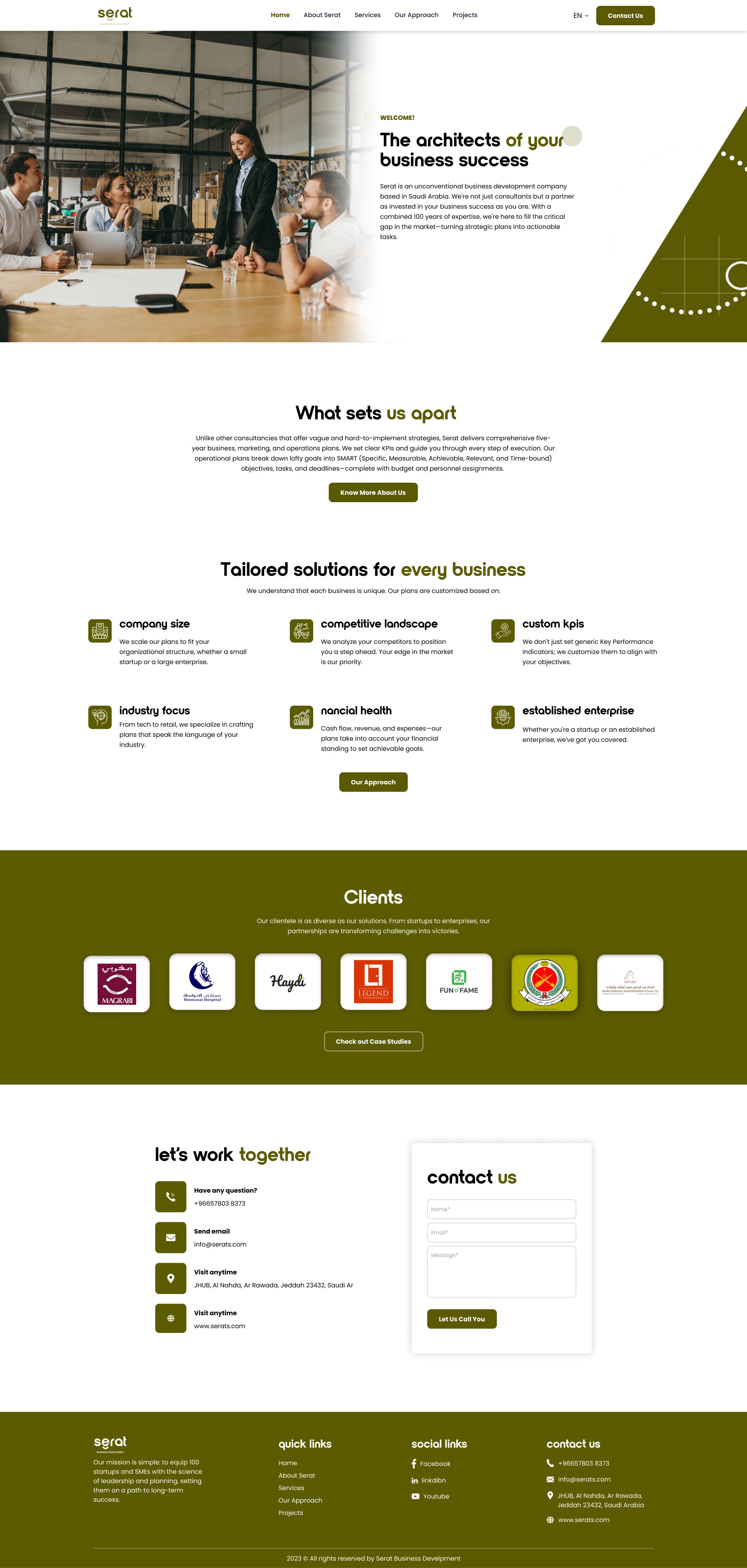 Serat — Corporate Consultancy Landing Page UI/UX Image 0