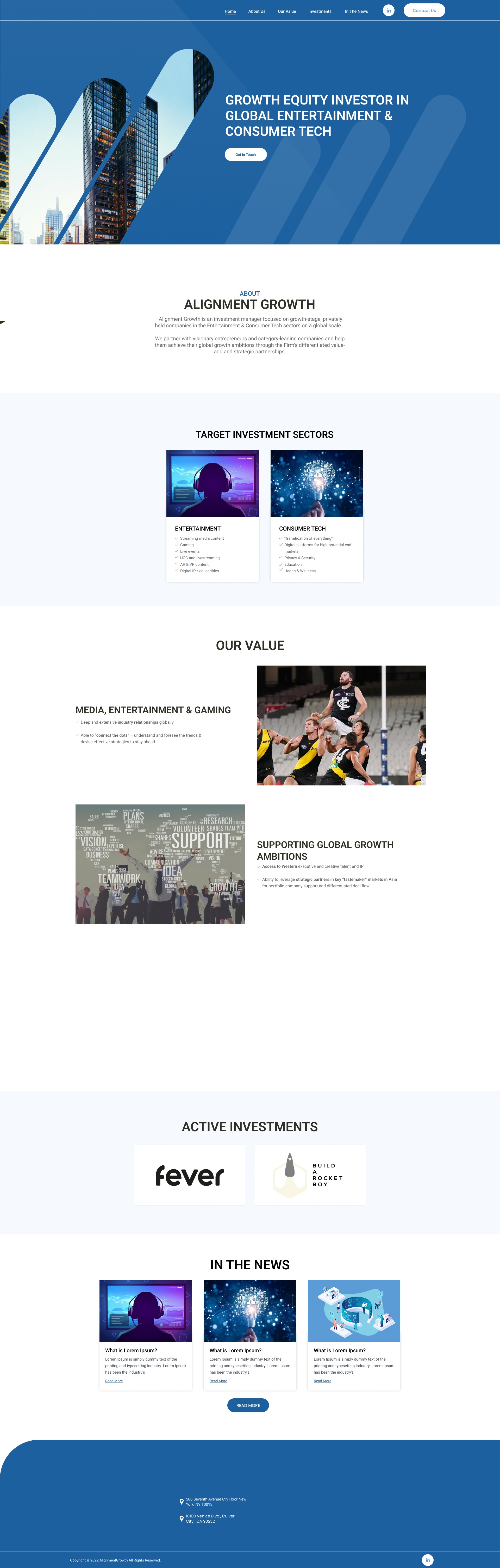 Alignment Growth — Corporate VC & Equity Platform UI Image 0