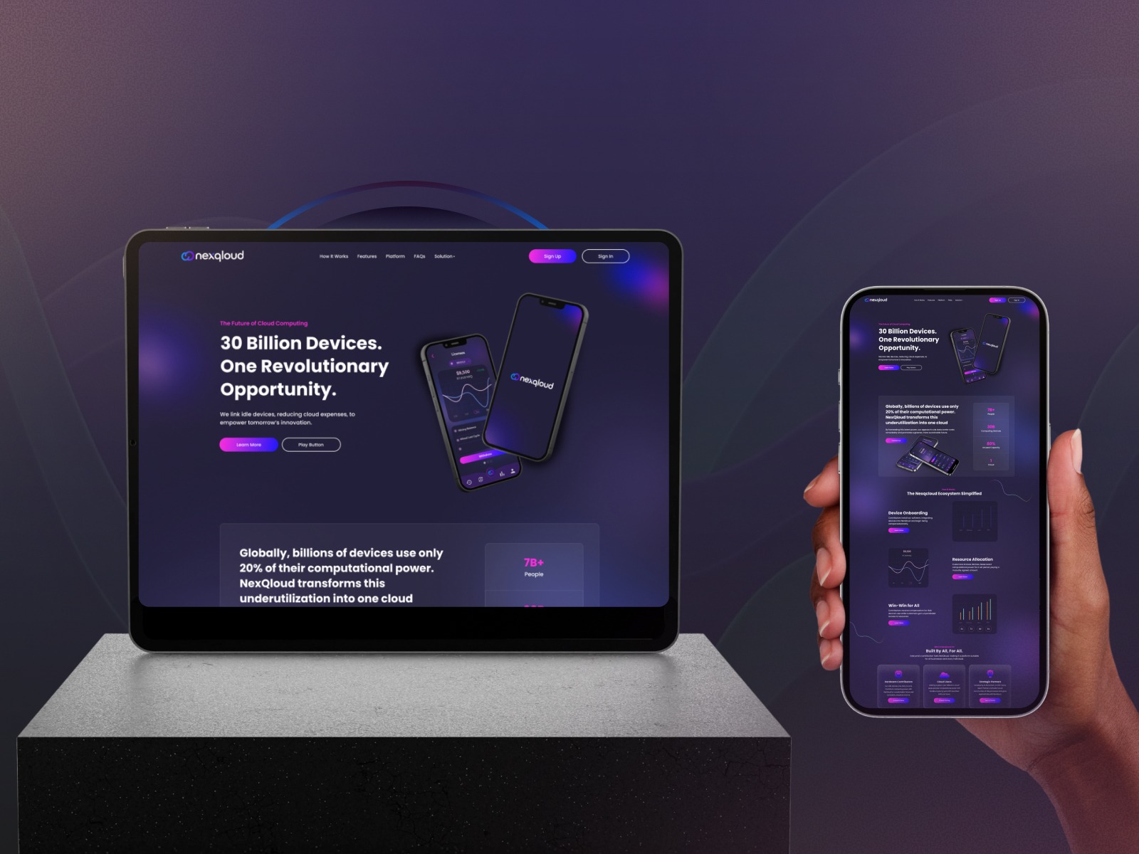 Nexqloud — Web3 Decentralized Cloud Platform UI