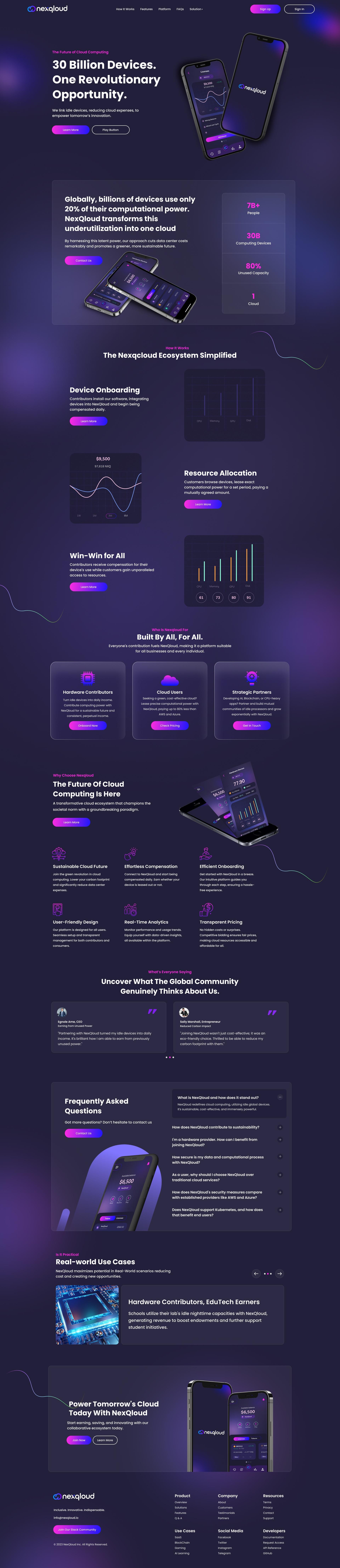 Nexqloud — Web3 Decentralized Cloud Platform UI Image 0