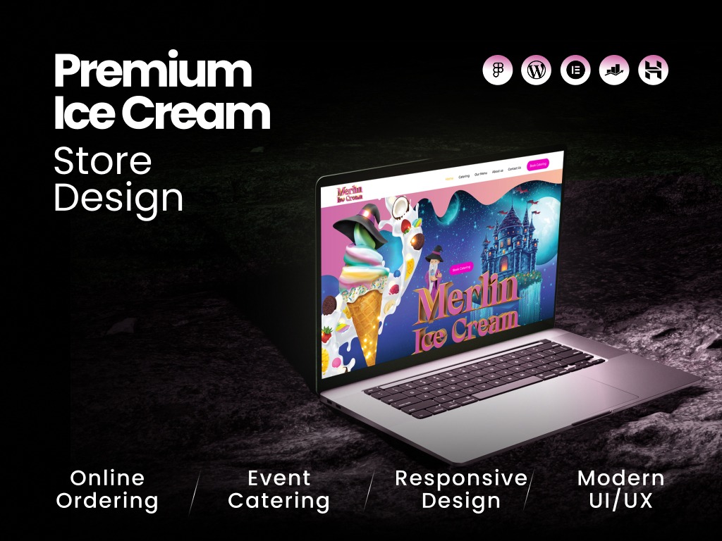 Merlin Ice Cream — Whimsical UI/UX & Web Design