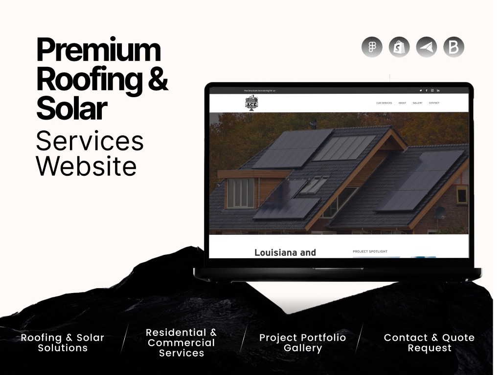 Premium Roofing & Solar — Web UI/UX Showcase