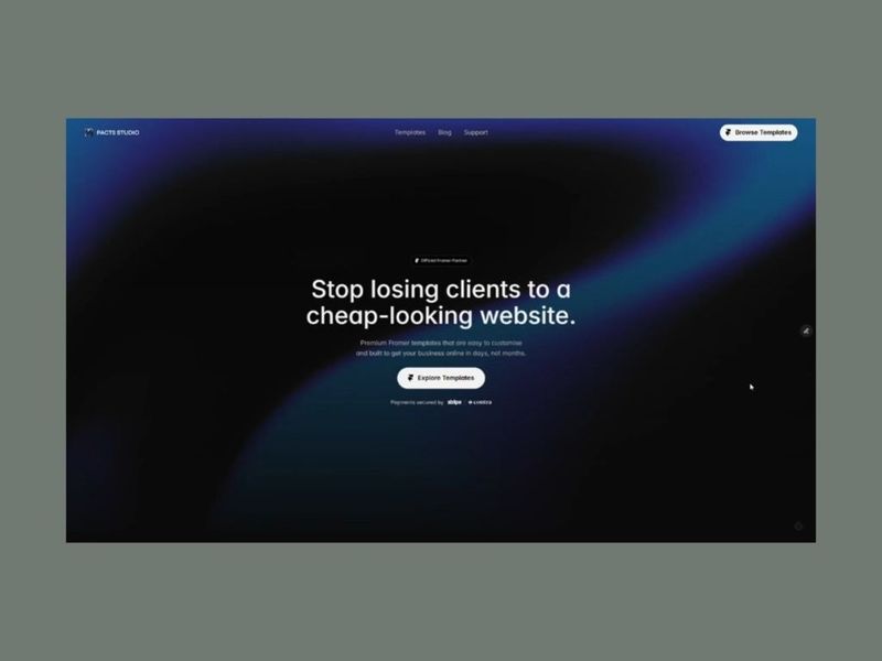 Premium Framer Website Templates | Pacts Studio